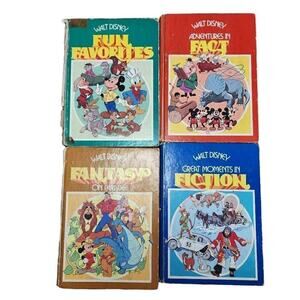 Disney Children's Books, The Walt Disney Parade VTG 70s Golden Press books, 4 Ct